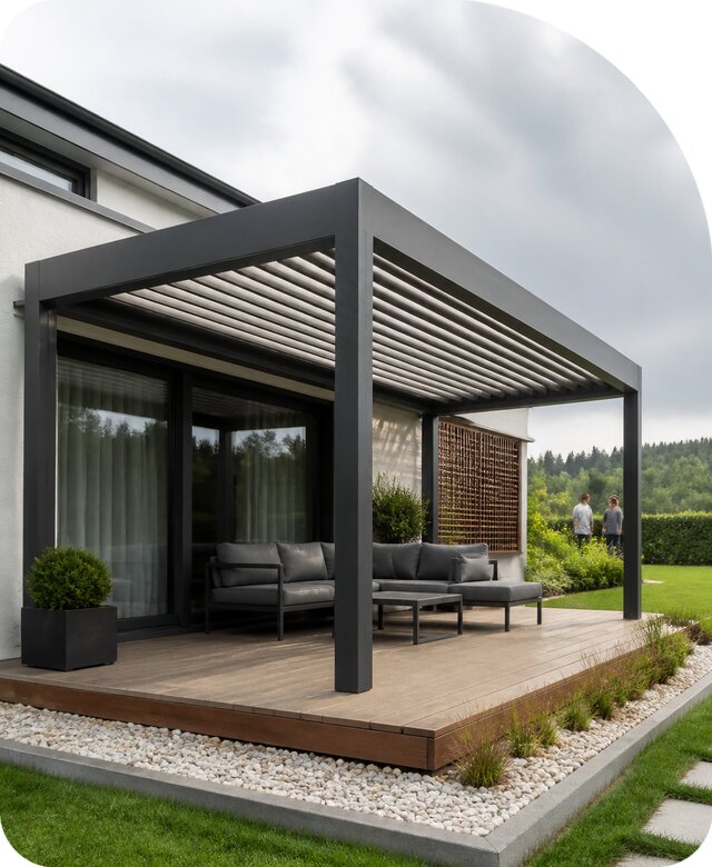 Биоклиматическая пергола в Советской Гавани от 77918 р. | РадиДОМА-Свс